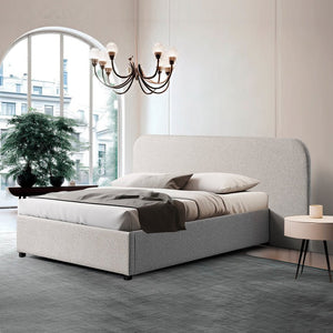 Holloway Queen Bed (with storage) - Clay Grey - Boho Bliss