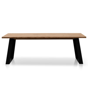 Hudson Dining Table 2.2m - Rustic Oak - Boho Bliss