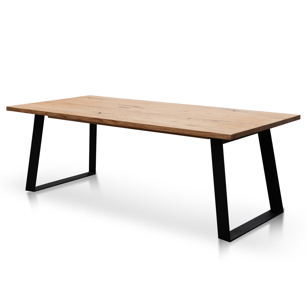 Hudson Dining Table 2.2m - Rustic Oak - Boho Bliss