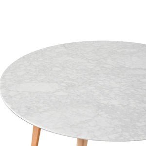 Hunter Marble Dining Table 1.2m - Natural Base - Boho Bliss
