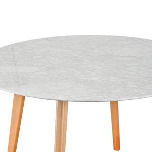 Hunter Marble Dining Table 1.2m - Natural Base - Boho Bliss