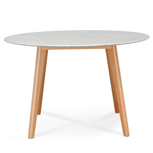 Hunter Marble Dining Table 1.2m - Natural Base - Boho Bliss