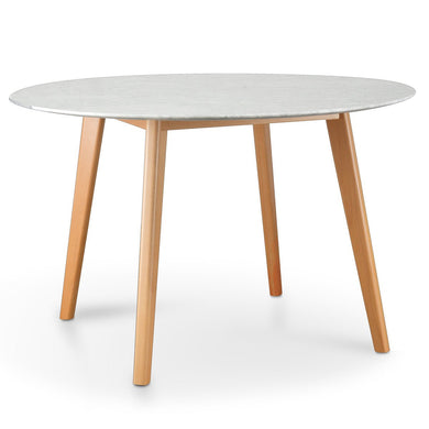 Hunter Marble Dining Table 1.2m - Natural Base - Boho Bliss