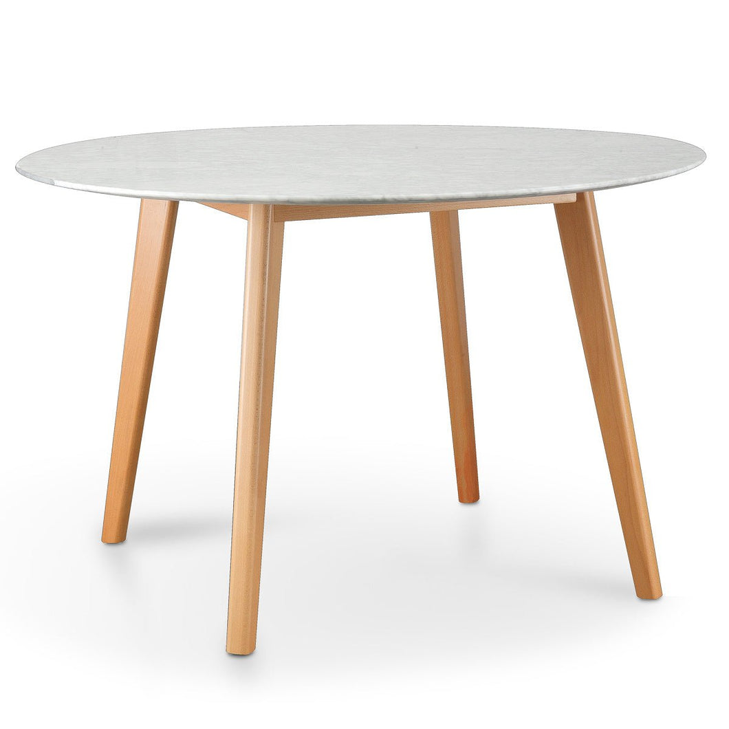Hunter Marble Dining Table 1.2m - Natural Base - Boho Bliss