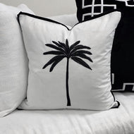 Ibiza Cushion Cover - Black Leaf - Boho Bliss