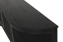 Load image into Gallery viewer, Iluka Entertainment Unit - 4 Door Round End - Black - Boho Bliss