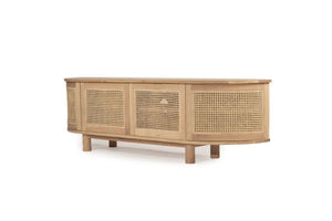 Iluka Entertainment Unit - 4 Door Round End - Natural - Boho Bliss