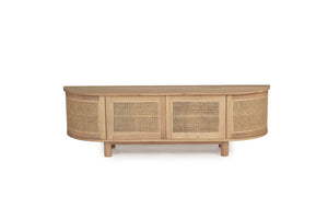 Iluka Entertainment Unit - 4 Door Round End - Natural - Boho Bliss