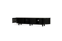 Load image into Gallery viewer, Iluka Entertainment Unit - 6 Door Round End - Black - Boho Bliss