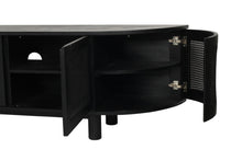 Load image into Gallery viewer, Iluka Entertainment Unit - 6 Door Round End - Black - Boho Bliss