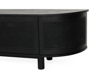 Load image into Gallery viewer, Iluka Entertainment Unit - 6 Door Round End - Black - Boho Bliss