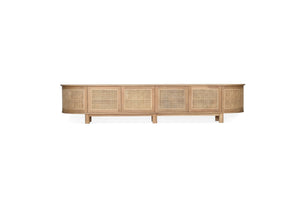 Iluka Entertainment Unit - 6 Door Round End - Natural - Boho Bliss