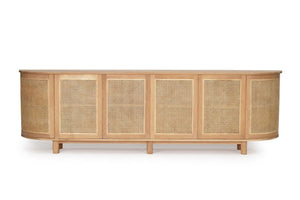 Iluka Sideboard - 6 Door Round End - Boho Bliss