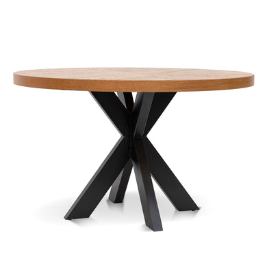 Iver Round Dining Table 1.25m - European Knotty Oak - Boho Bliss