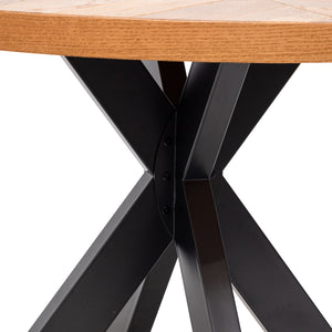 Iver Round Dining Table 1.25m - European Knotty Oak - Boho Bliss