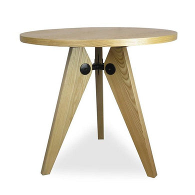Jean Prouv Replica Round Dining Table 80cm - Natural - Boho Bliss