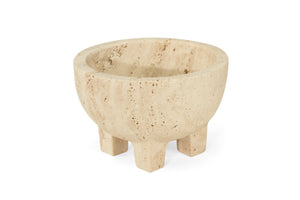 Jillian Four Leg Bowl - Travertine - Boho Bliss