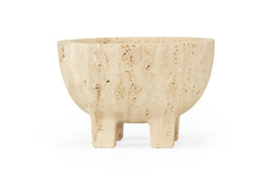 Jillian Four Leg Bowl - Travertine - Boho Bliss