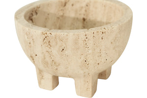 Jillian Four Leg Bowl - Travertine - Boho Bliss