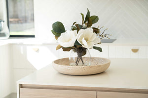 Jillian Fruit Bowl - Travertine - Boho Bliss