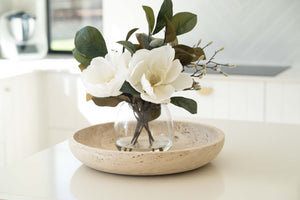 Jillian Fruit Bowl - Travertine - Boho Bliss