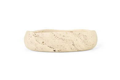 Jillian Large Organic Fruit Bowl - Travertine - Boho Bliss