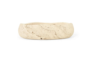 Jillian Large Organic Fruit Bowl - Travertine - Boho Bliss