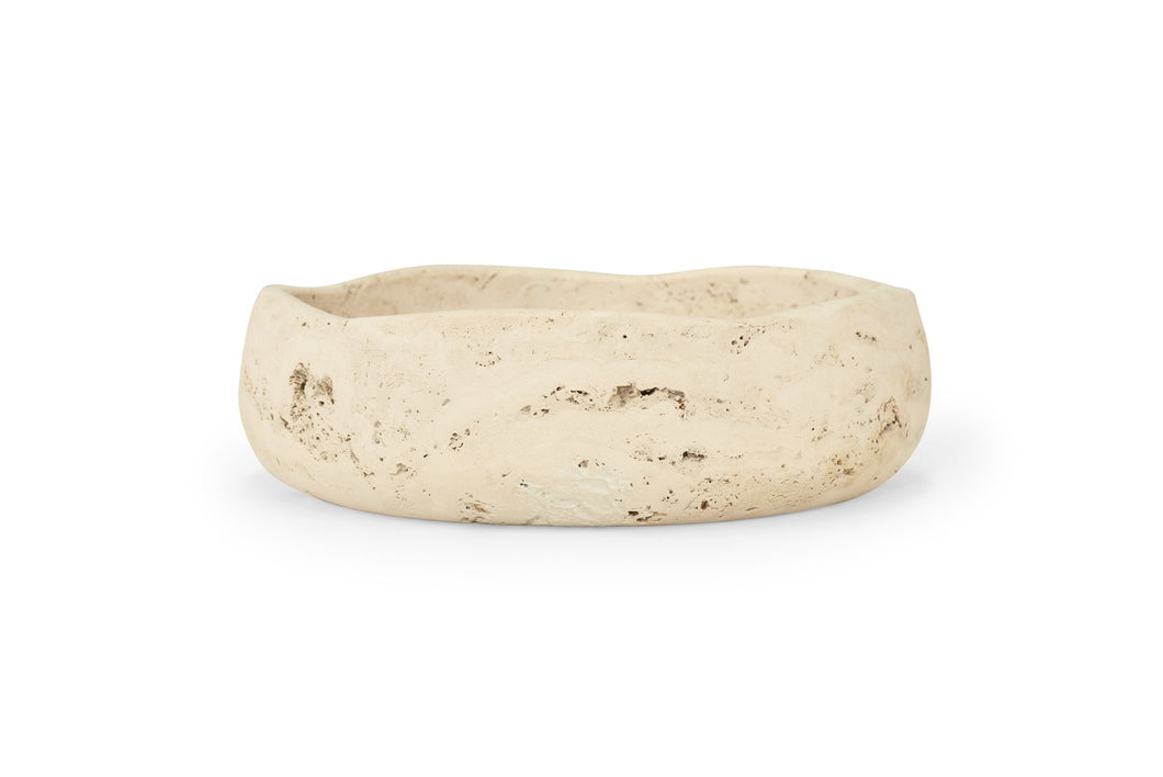 Jillian Small Organic Fruit Bowl - Travertine - Boho Bliss