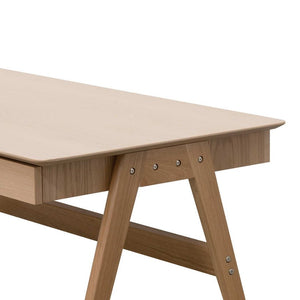 Juno 1.2m Wooden Office Desk - Natural Oak - Boho Bliss