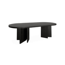Load image into Gallery viewer, Kairo 2.4m Pill Shape Dining Table - Textured Espresso Black - Boho Bliss