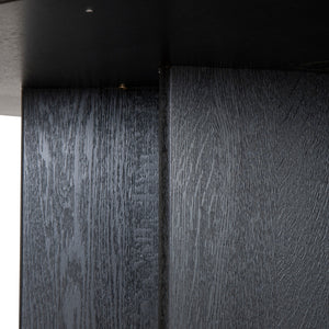 Kairo 3m Pill Shape Dining Table - Textured Espresso Black - Boho Bliss