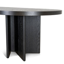 Load image into Gallery viewer, Kairo 3m Pill Shape Dining Table - Textured Espresso Black - Boho Bliss