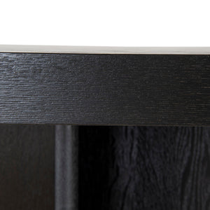 Kairo 3m Pill Shape Dining Table - Textured Espresso Black - Boho Bliss
