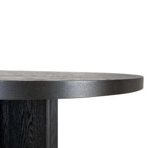 Kairo 3m Pill Shape Dining Table - Textured Espresso Black - Boho Bliss