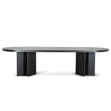 Load image into Gallery viewer, Kairo 3m Pill Shape Dining Table - Textured Espresso Black - Boho Bliss