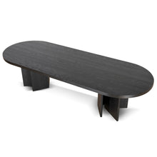 Load image into Gallery viewer, Kairo 3m Pill Shape Dining Table - Textured Espresso Black - Boho Bliss
