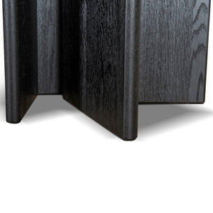 Kairo 3m Pill Shape Dining Table - Textured Espresso Black - Boho Bliss