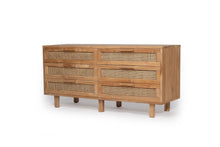 Load image into Gallery viewer, Lauren Chest of Drawers - Natural 160cm - Boho Bliss