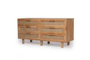Lauren Chest of Drawers - Natural 160cm - Boho Bliss