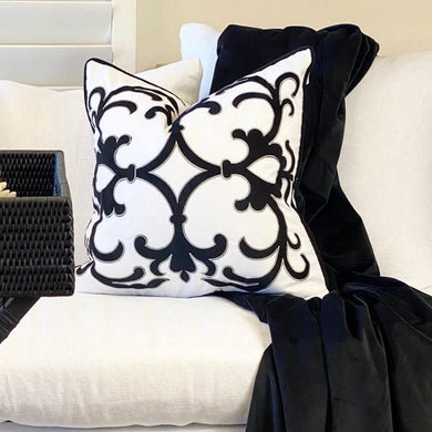 Lennox Cushion Cover - Black - Boho Bliss