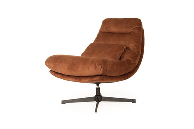 Liam Swivel Chair - Rust - Boho Bliss