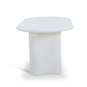 Liora 1.8m Oval Dining Table - White - Boho Bliss
