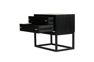 Lisette Bedside Table - Black - Boho Bliss