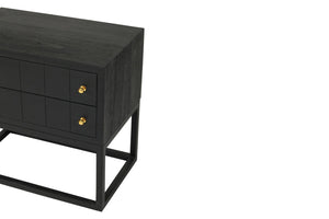 Lisette Bedside Table - Black - Boho Bliss