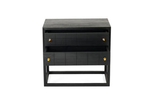 Lisette Bedside Table - Black - Boho Bliss