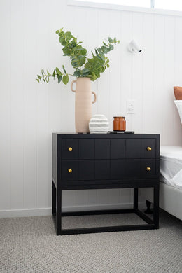Lisette Bedside Table - Black - Boho Bliss