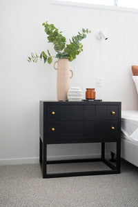Lisette Bedside Table - Black - Boho Bliss