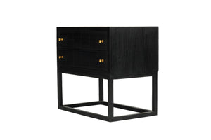 Lisette Bedside Table - Black - Boho Bliss