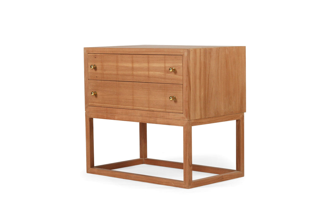 Lisette Bedside Table - Teak - Boho Bliss