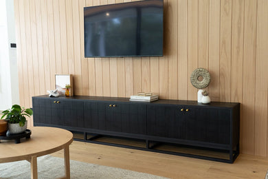 Lisette Entertainment Unit - 6 Door - Black - Boho Bliss